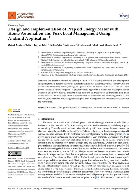 Design And Implementation Of Prepaid Energy Meter